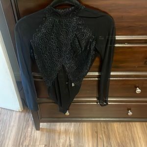 Black lace bodysuit